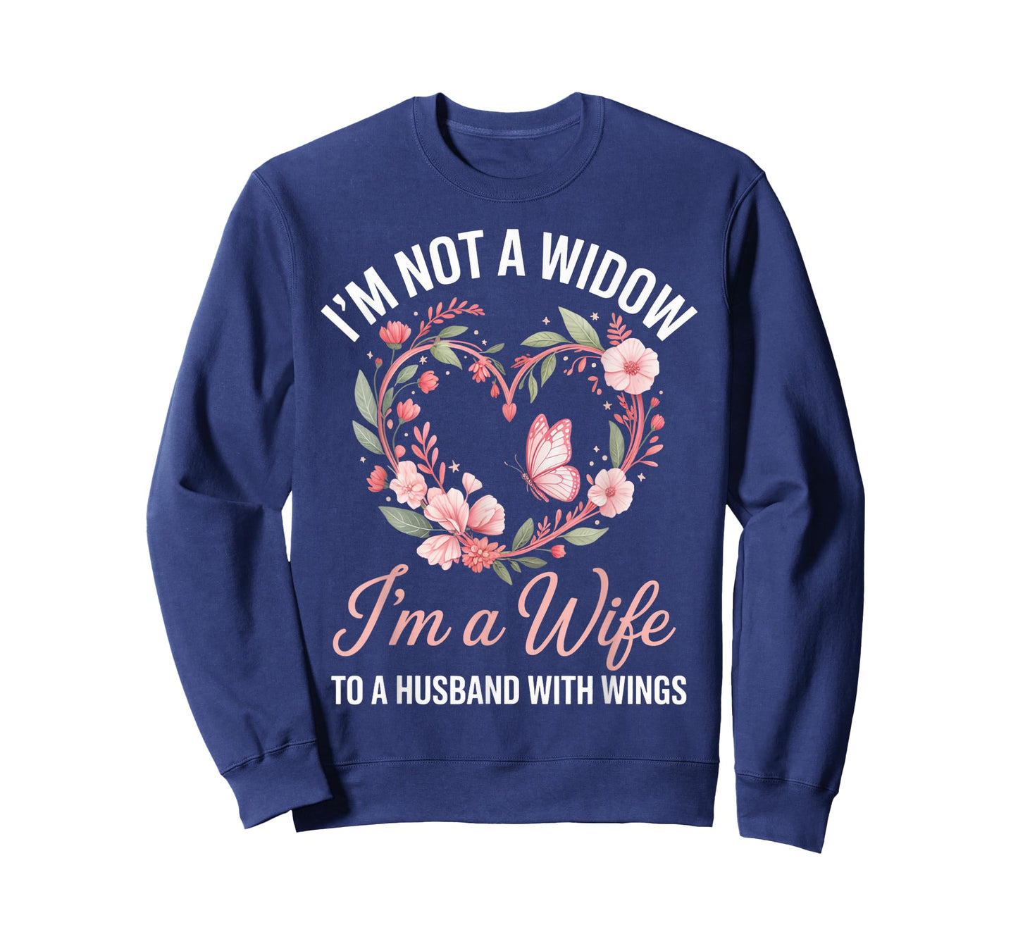 Wife to A Husband with Wings Heaven Memorial Husband Widow T-Shirt