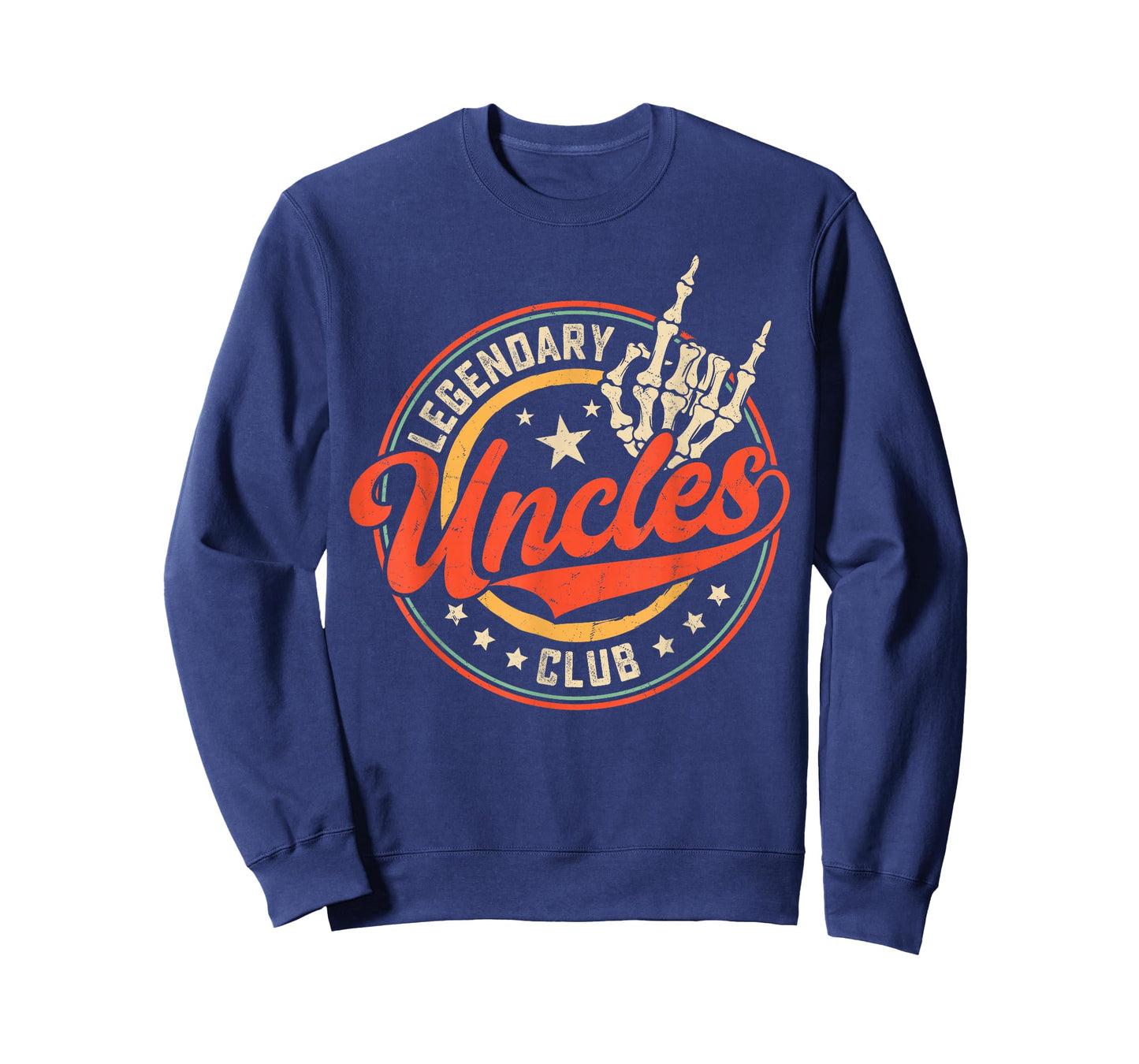 Funny Legendary Uncles Club Cool Uncle Skeleton Rock Hand T-Shirt