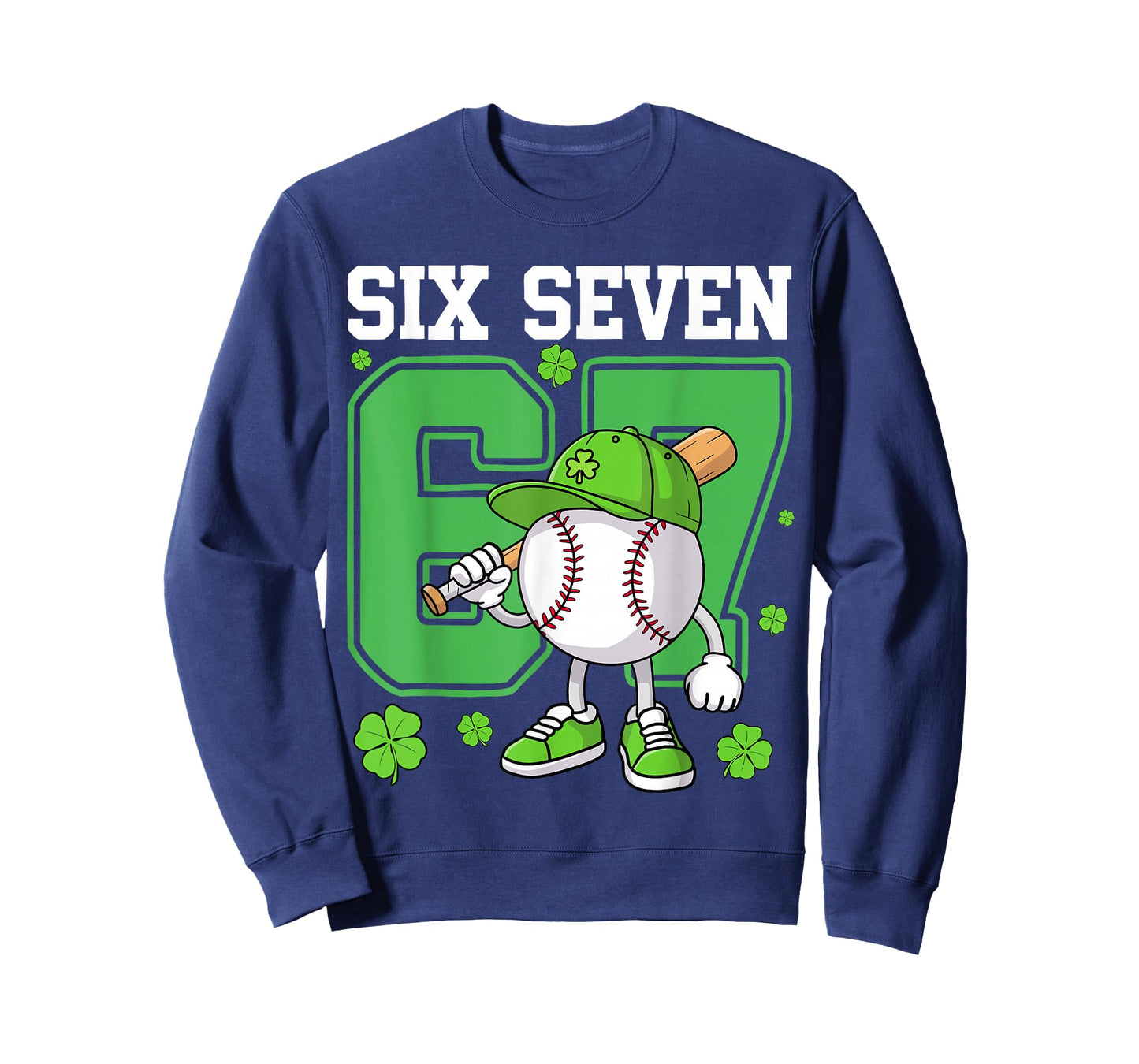 Boys St Patricks Day 67 Six Seven Baseball Ice Cream Drip T-Shirt