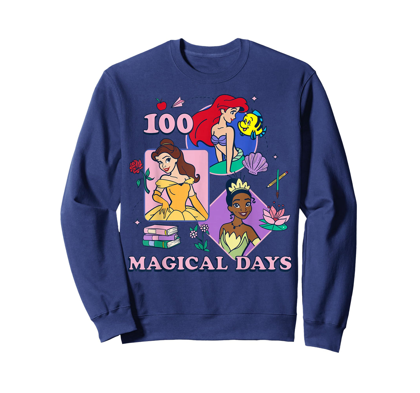Disney Princess 100 Magical Days of School 100th Day T-Shirt