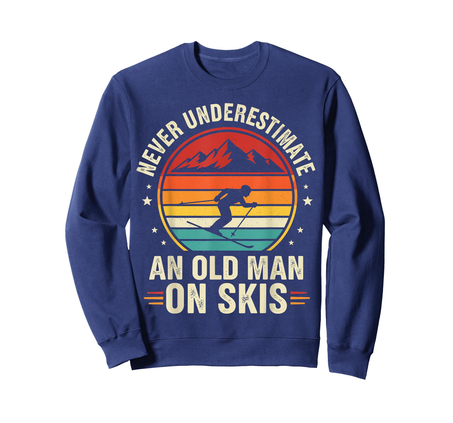 Vintage Skiing Shirt, Never Underestimate an Old Man On Skis T-Shirt