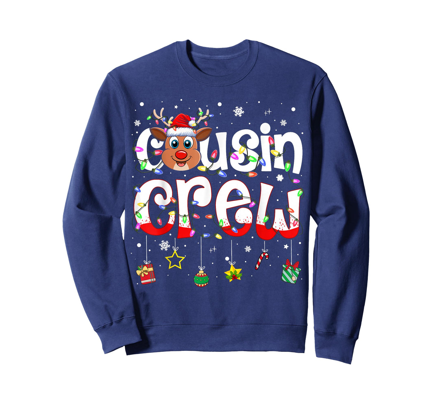 Christmas Cousin Crew Funny Reindeer Matching Pajama Xmas T-Shirt