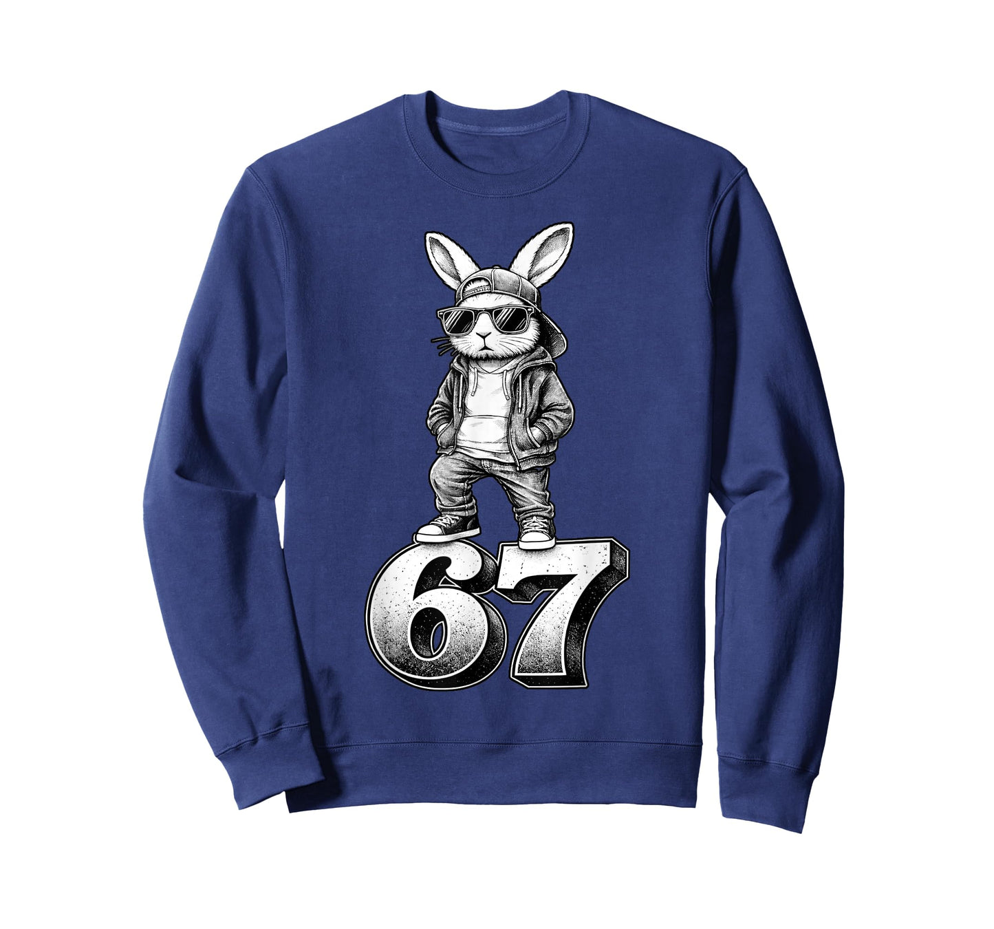Retro Funny Rabbit Bunny Hip Hop Easter Men Boy Toddler Kid T-Shirt