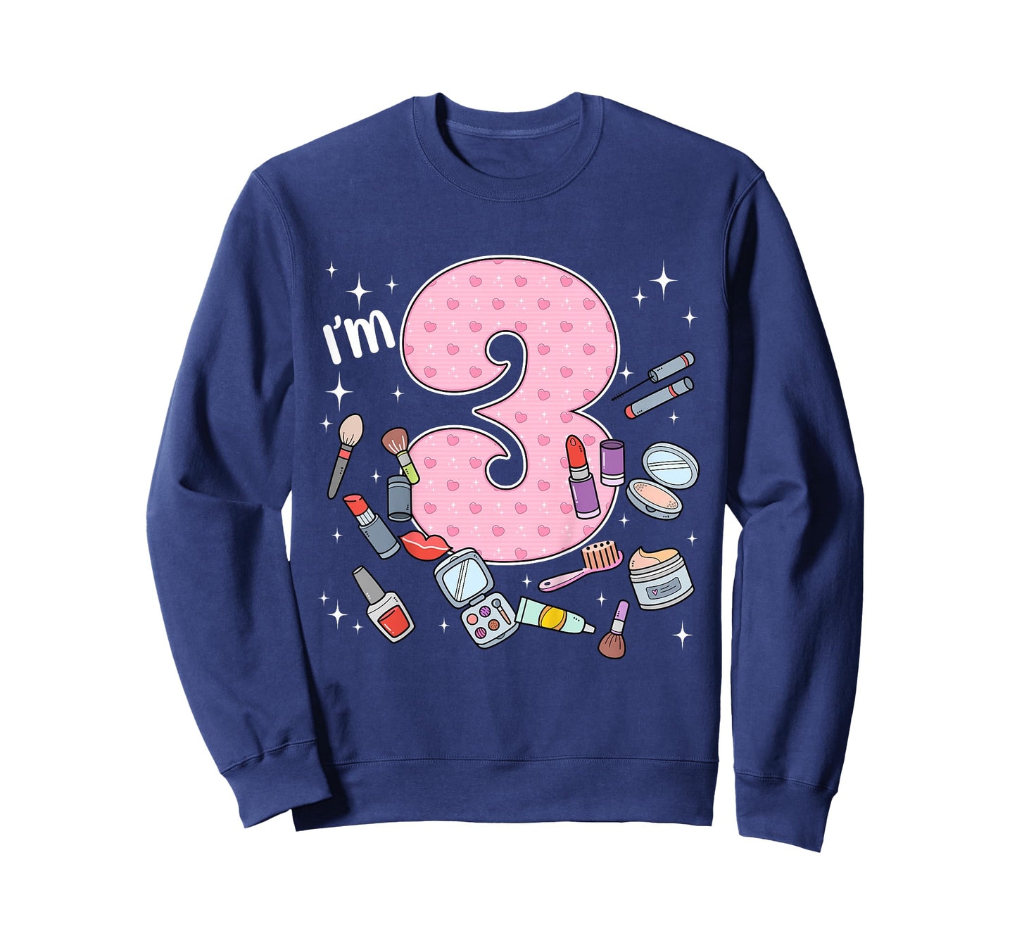 3rd Birthday Makeup Spa Nail 3 Years Old Girl Bday Party T-Shirt