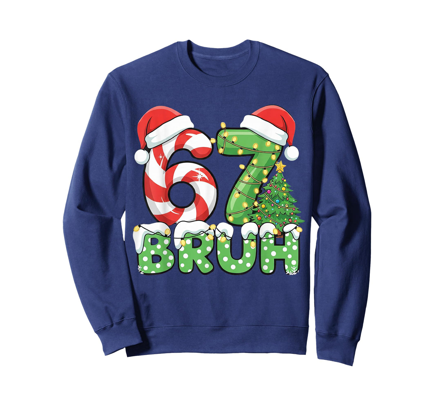 Six Seven 67 Funny Santa Bruh Christmas Meme T-Shirt