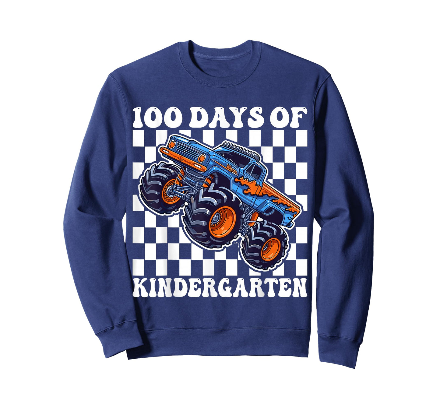 100th Day of Kindergarten 100 Days Monster Truck Boys Kids T-Shirt
