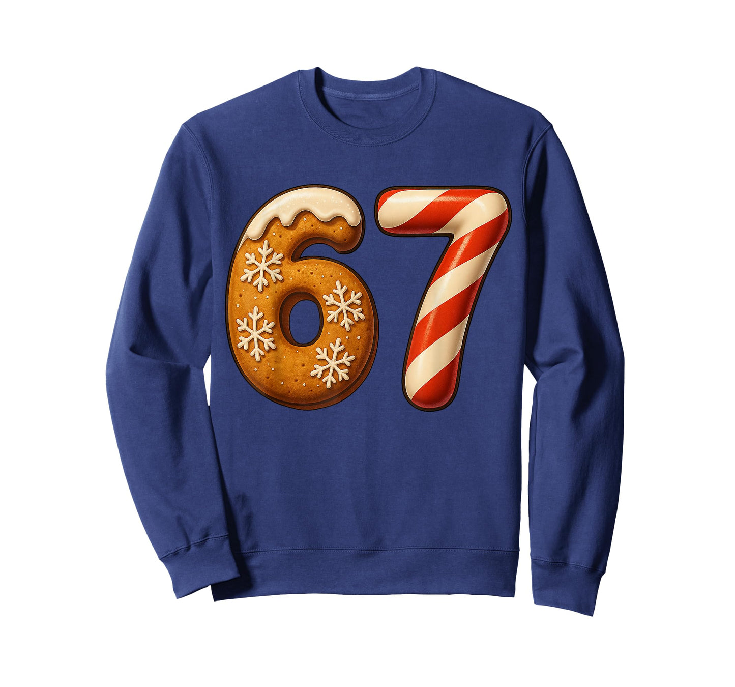 67 Six Seven 6-7 Gingerbread Candy Cane Christmas Kids Meme T-Shirt