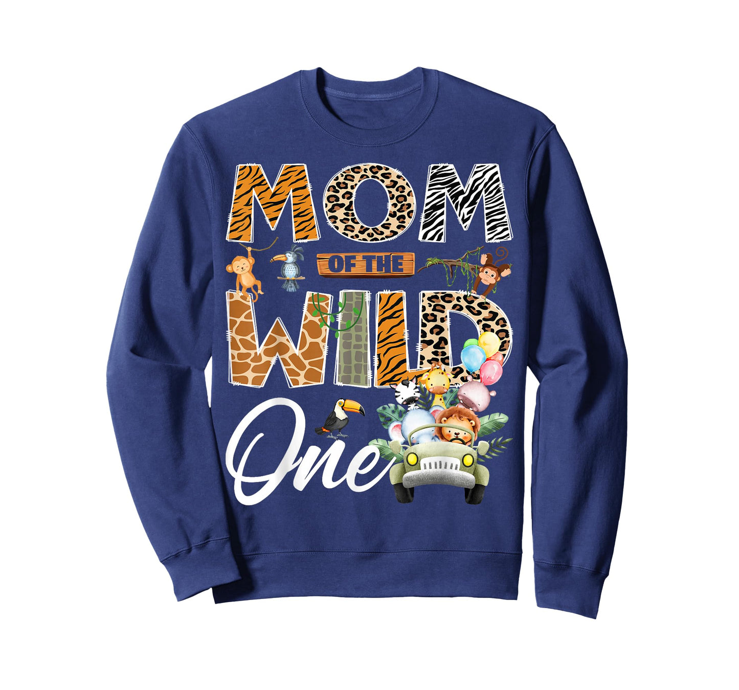 Mom of The Wild One 1st Birthday Boy Safari Jungle T-Shirt