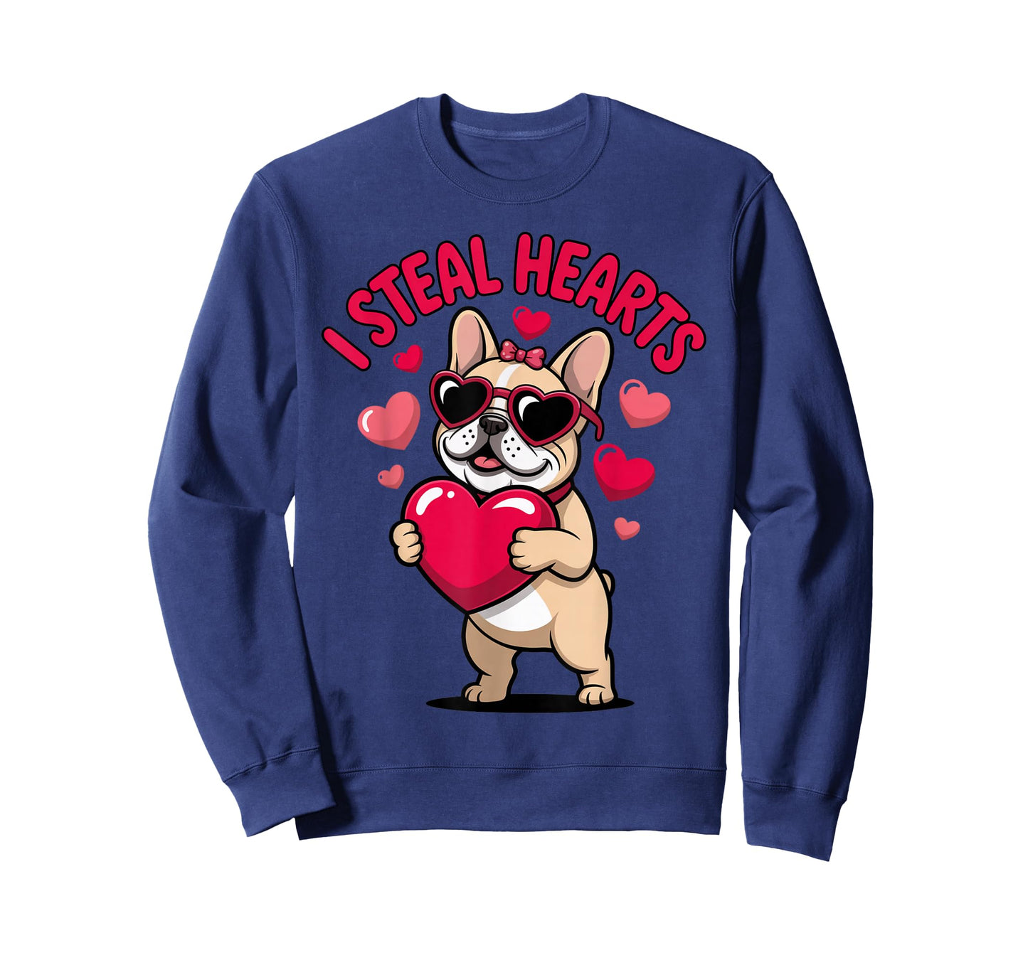 I Steal Hearts French Bulldog Valentine Funny Dog Love Style T-Shirt