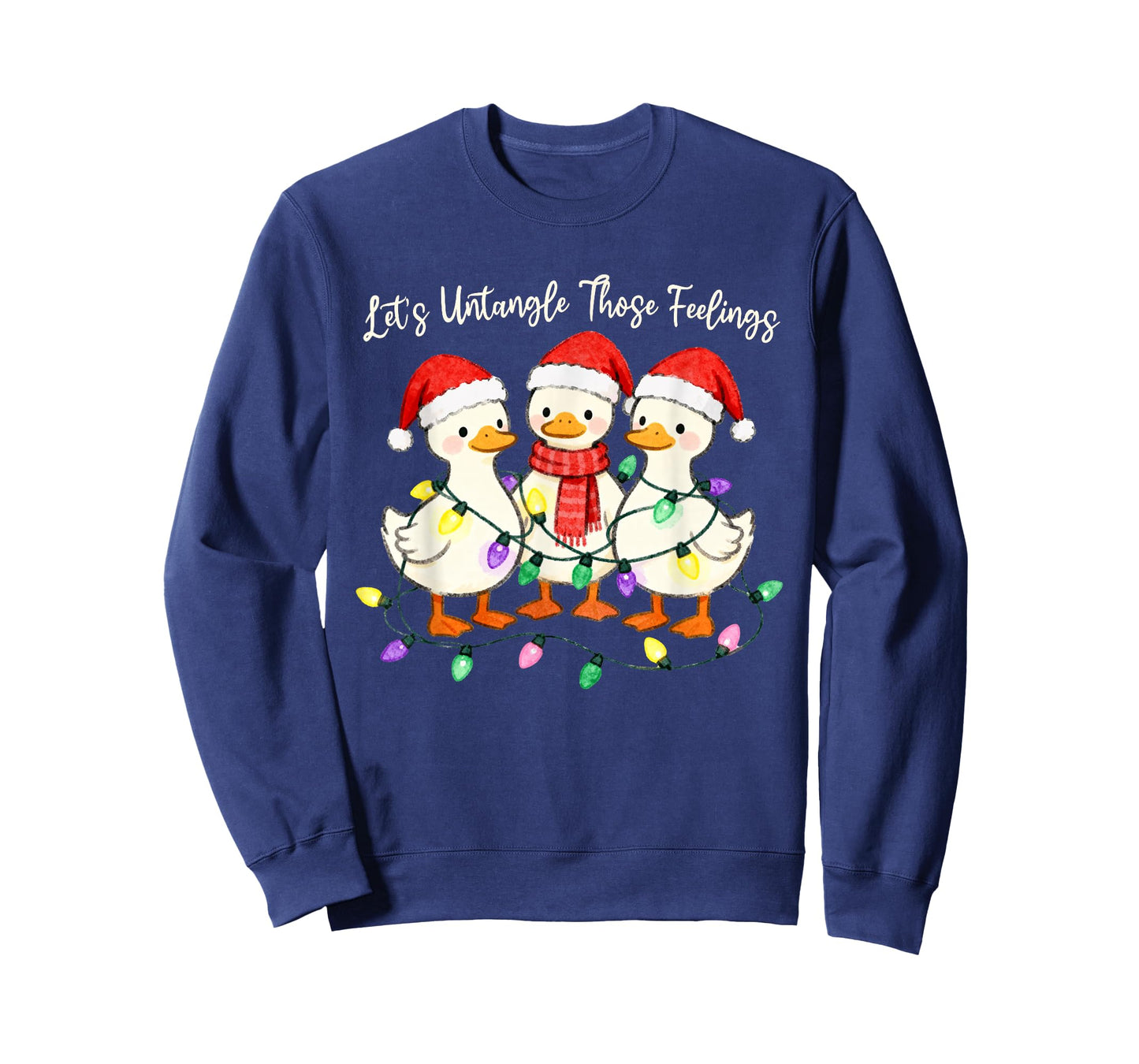 Let's Untangle Those Feelings Goose Christmas Counselor T-Shirt