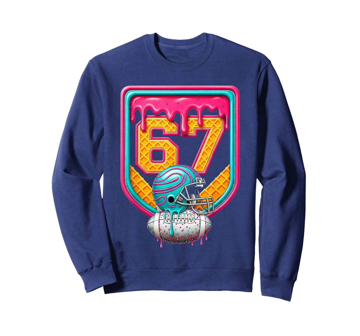 Football Drip Number 67 Football Player T-Shirt