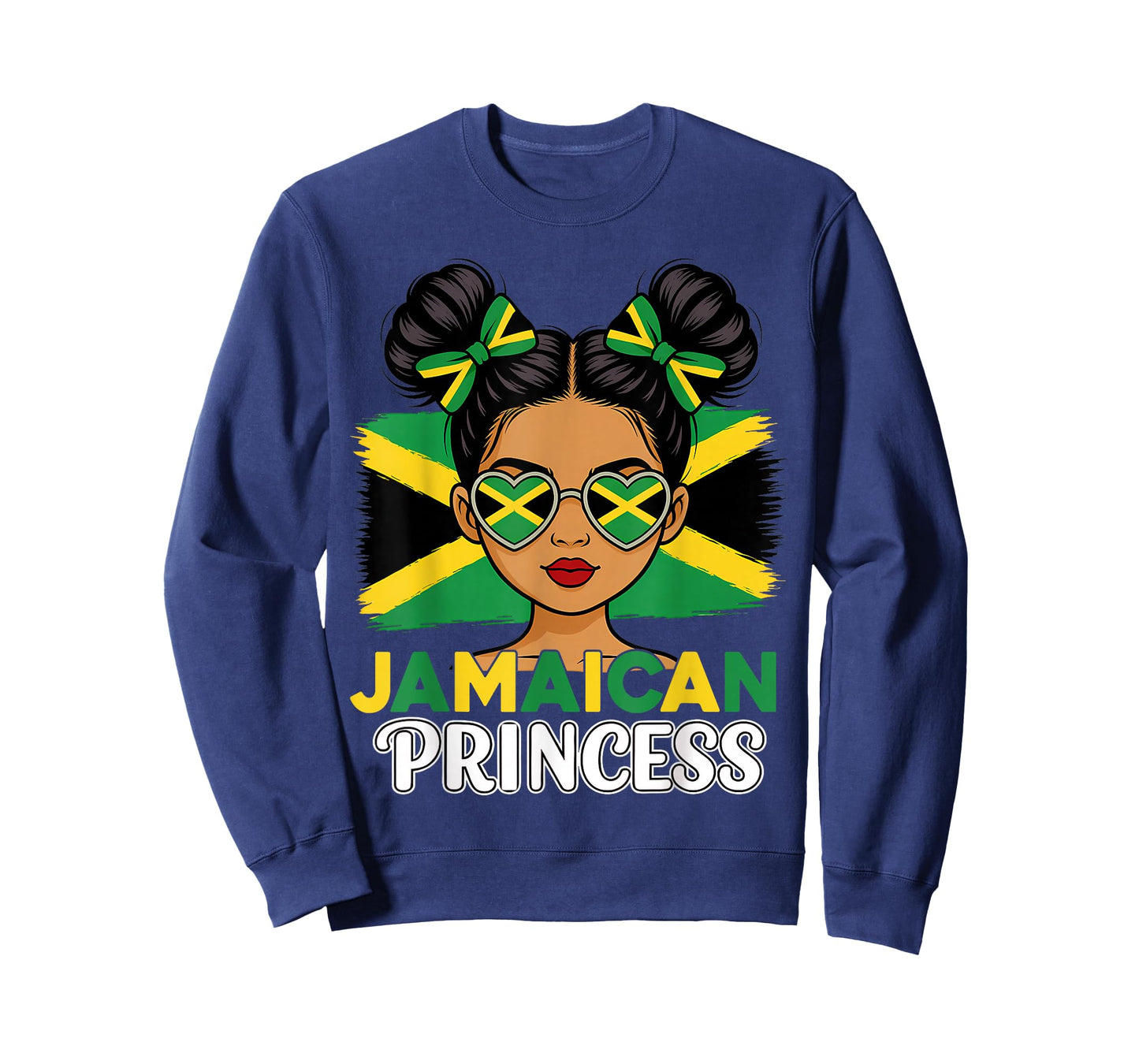 Cute Jamaican Princess Jamaica Girl Coquette Bow Women Girls T-Shirt