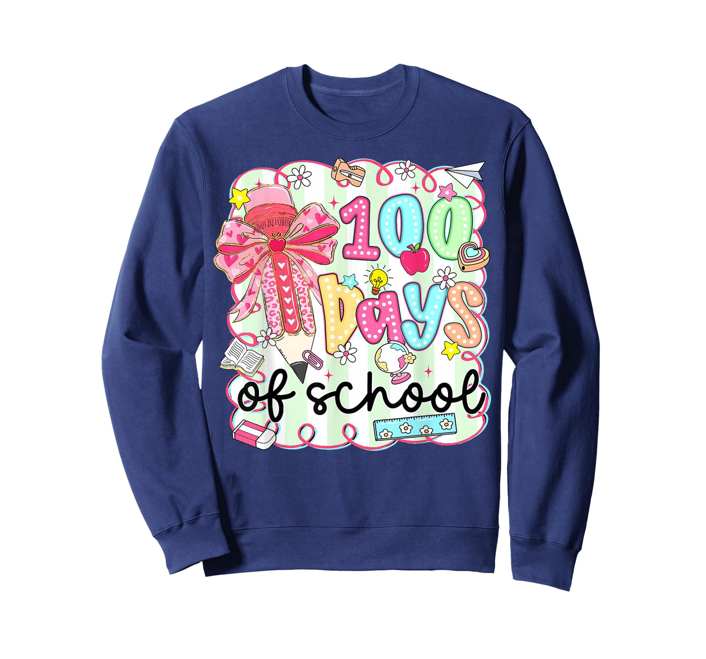 100 Days of School Preppy 100th Day of School Girls Teachers T-Shirt