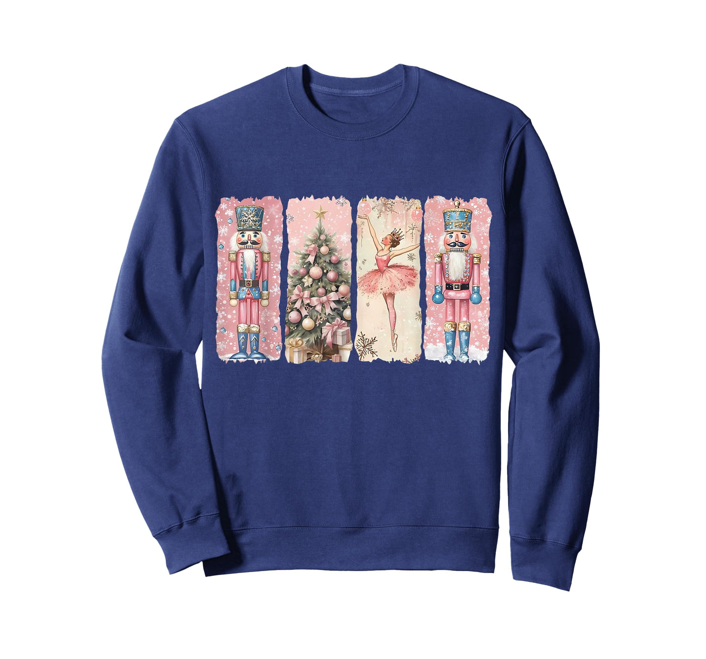 Preppy Retro Pink Nutcrackers Ballet Sugar Plum Fairy Xmas T-Shirt