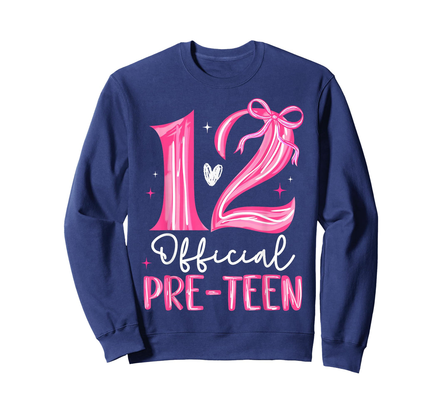 12 Official Pre-Teen 12th Birthday Girl Bow 12 Year Old Kids T-Shirt