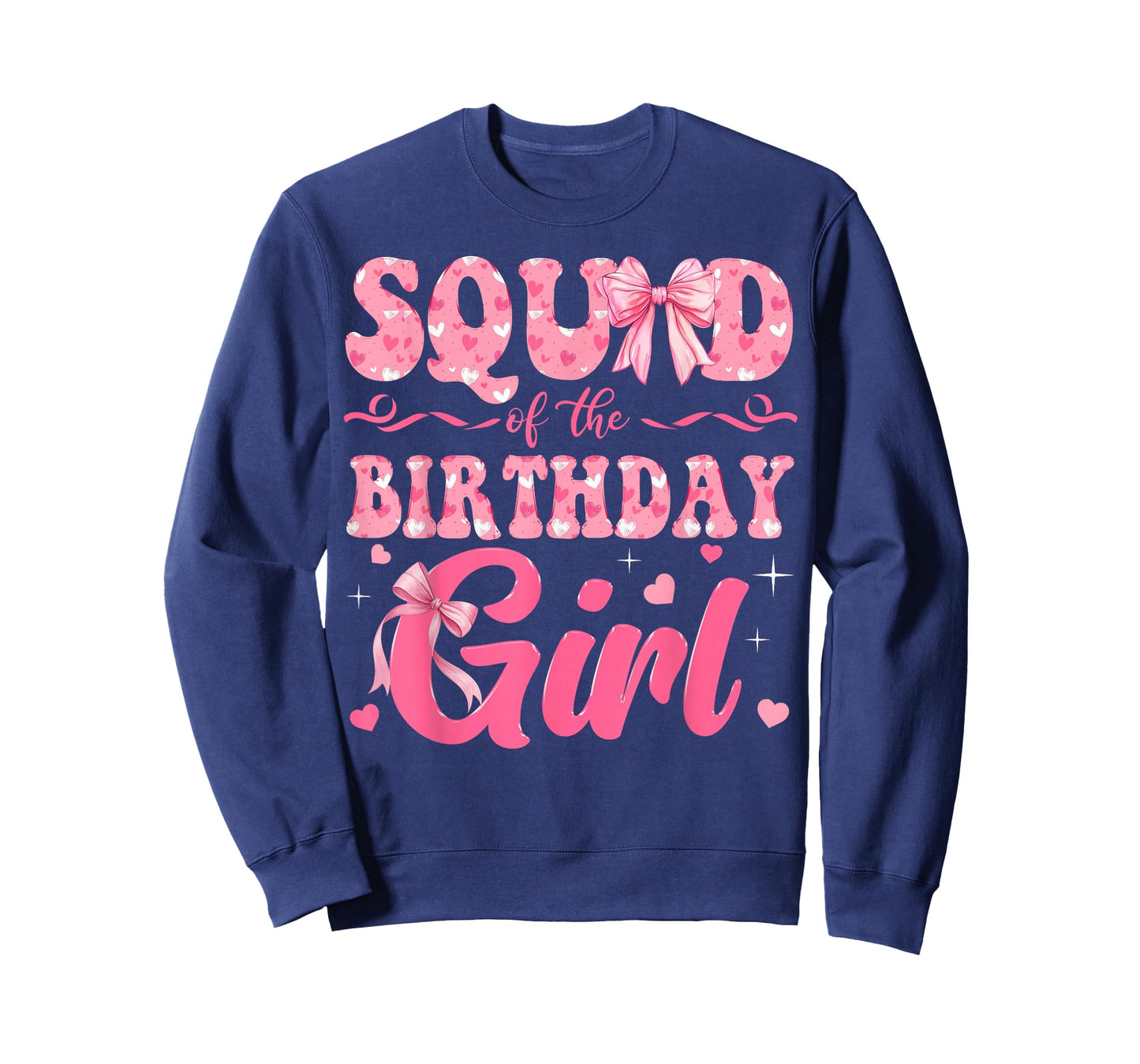 Squad of The Birthday Girl Family Pink Coquette Bow T-Shirt