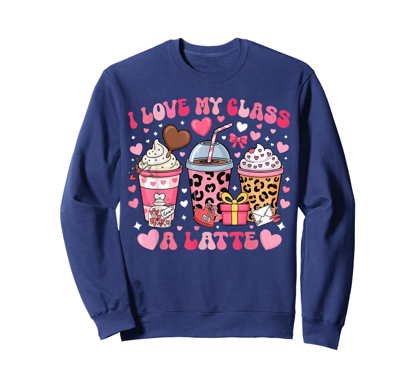 I Love My Class A Latte Valentine Teacher Girl Women Kid T-Shirt