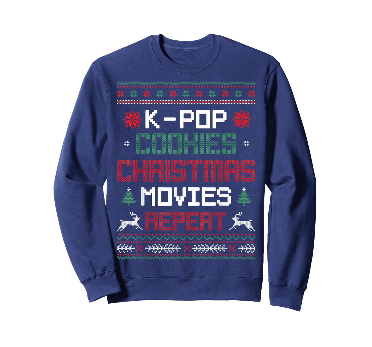 K-Pop Cookies Christmas Movies Repeat Korean Pop Music Xmas T-Shirt