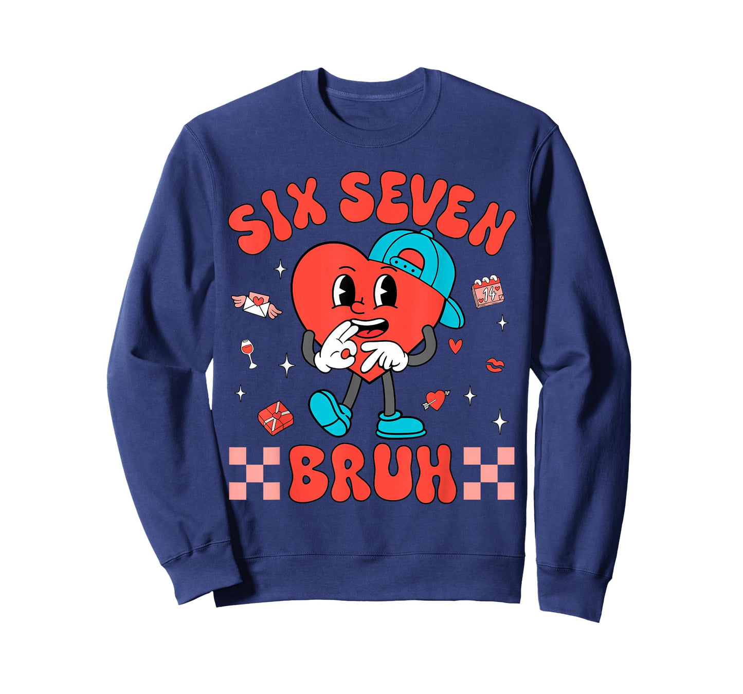 Six Seven 67 Meme Cool Valentine’s for Teens Boys Girls Kids T-Shirt