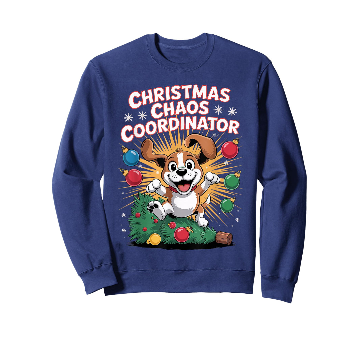 Christmas Chaos Coordinator Xmas Puppy Dog Funny Beagle T-Shirt