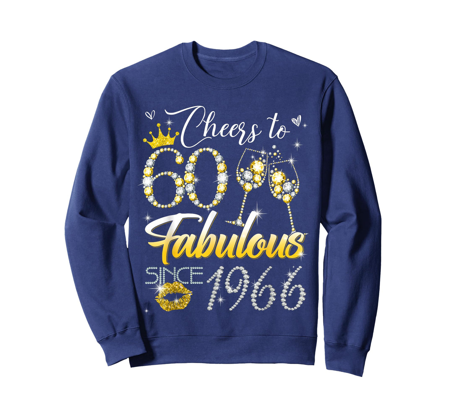 Cheers to 60 Fabulous Since 1966 60th Birthday Women Girls T-Shirt