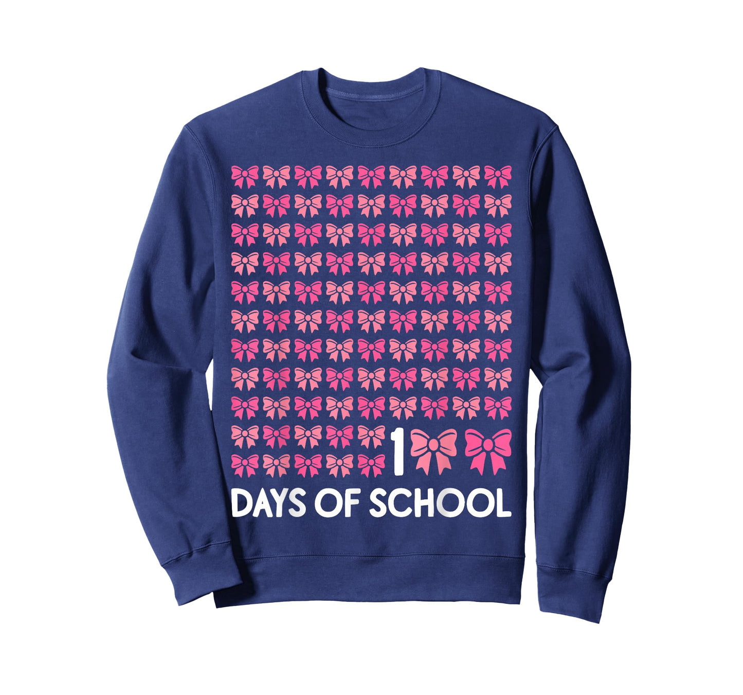 100 Days of School Girls Coquette Bow 100th Day of School T-Shirt