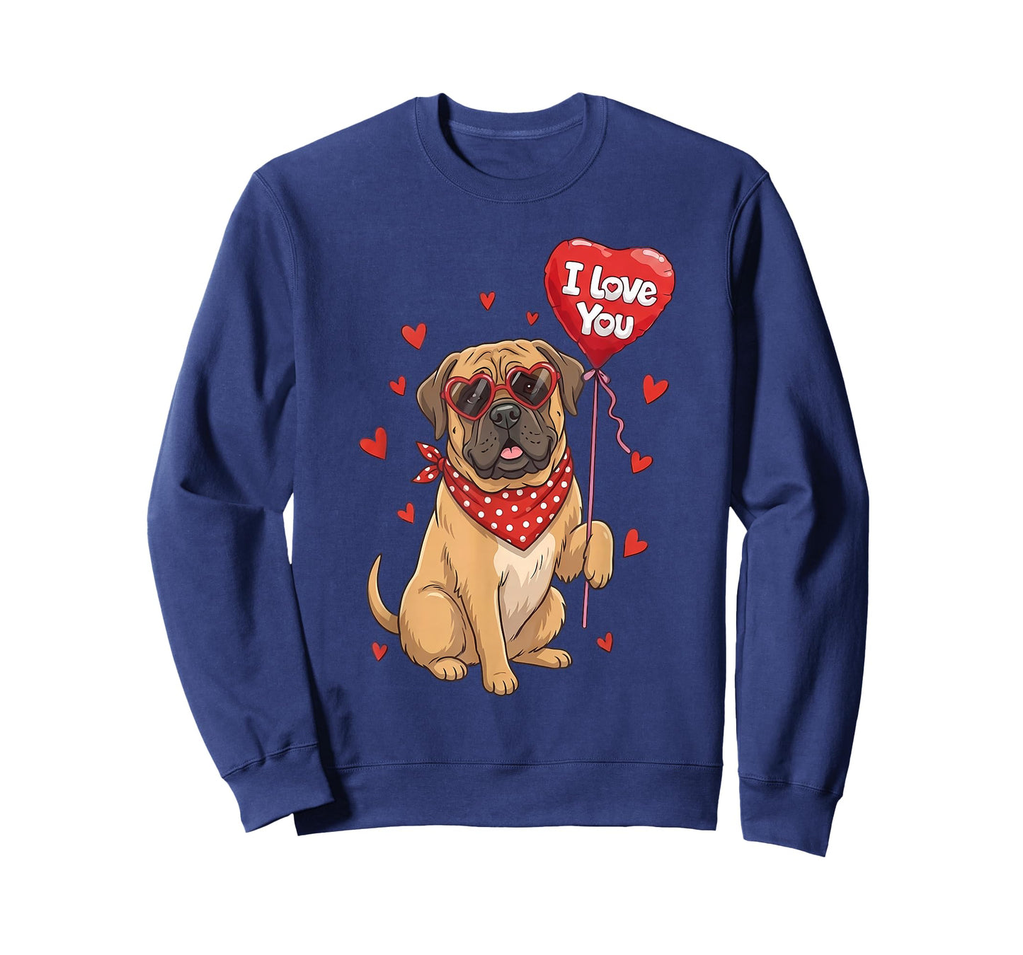 Mastiff Valentine Heart I Love You Dog Lovers T-Shirt