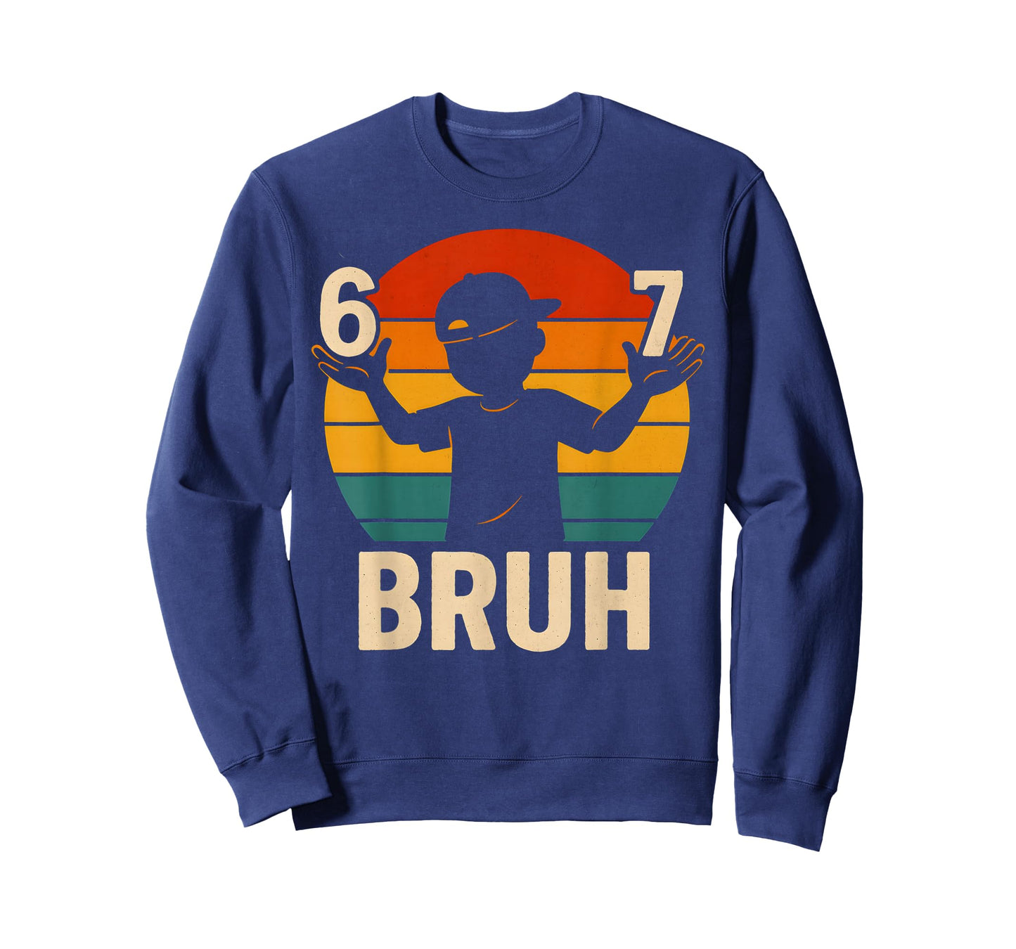 67 Bruh Retro Boy 6 7 Meme Kids Kindergarten Teen Funny 6-7 T-Shirt