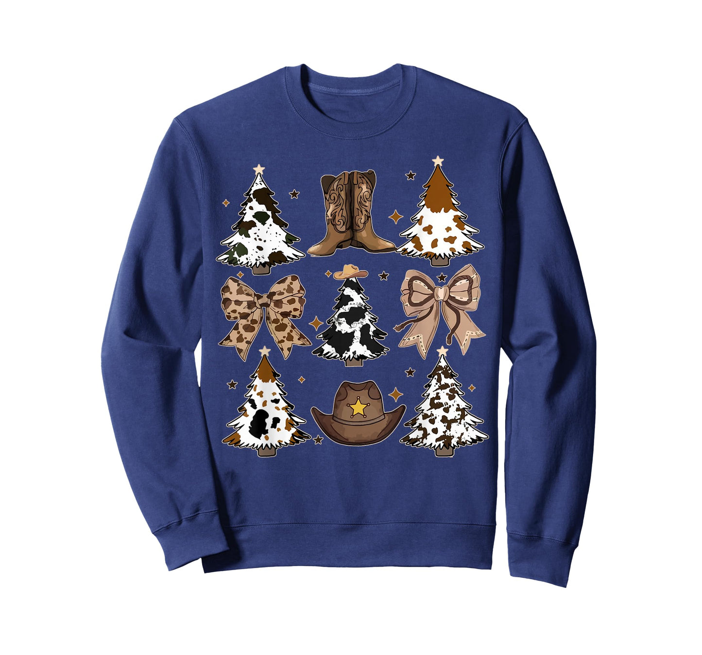 Howdy Christmas Cowboy Cowgirl Squad Coquette Bow Girl Women T-Shirt