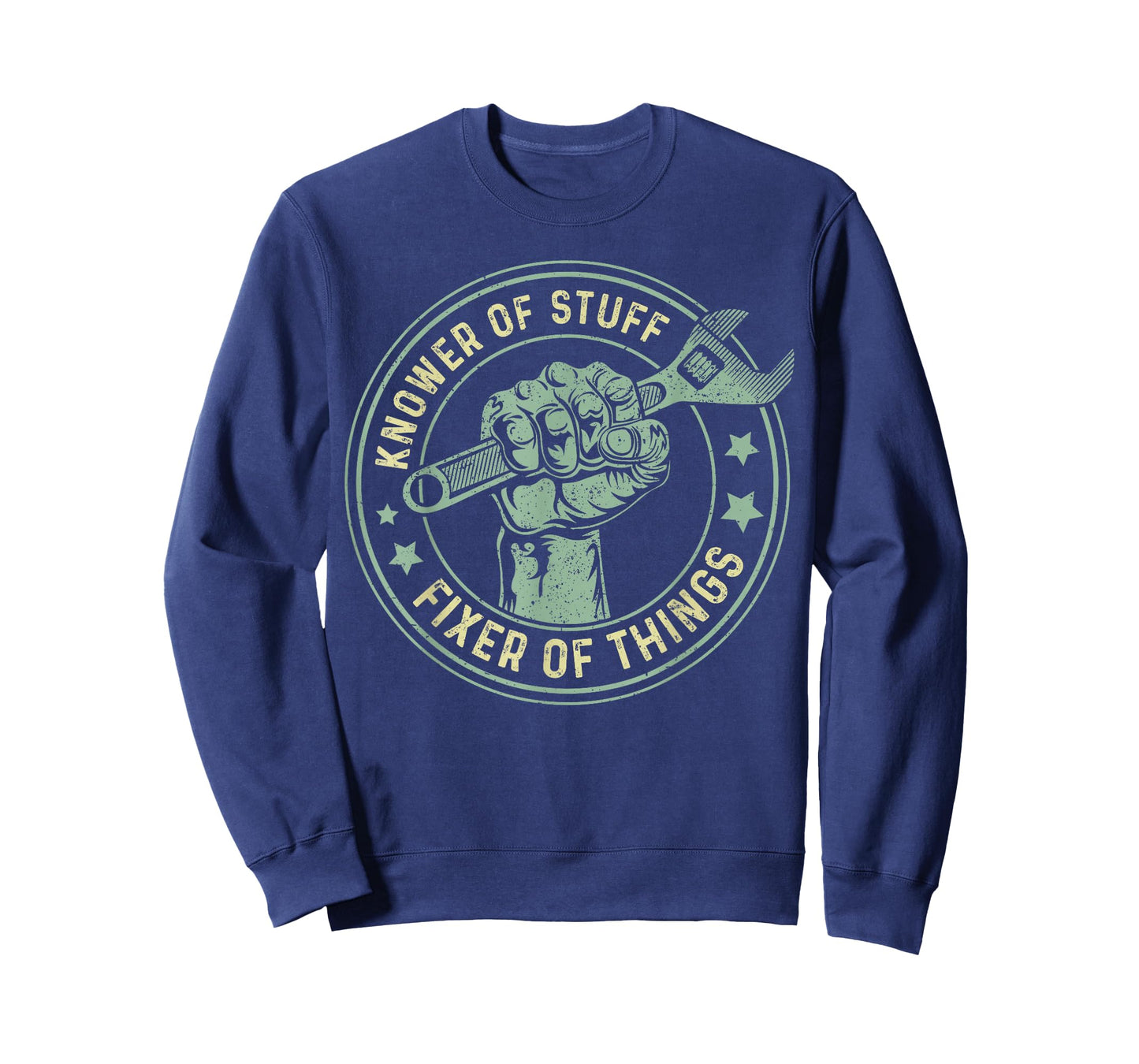 Knower of Stuff Fixer of Things Retro Dad Mechanic Handyman T-Shirt