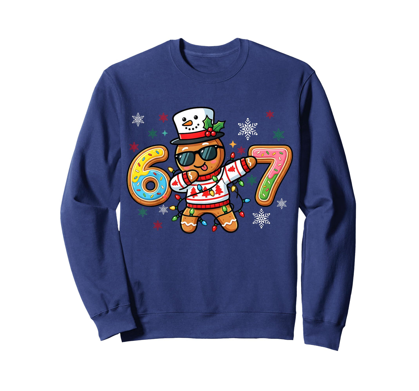 Gingerbread Dance dab Christmas Six Seven 67 Ice Cream Drip T-Shirt