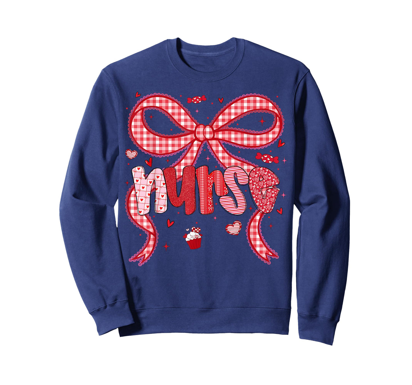 Valentine Nurse Coquette Bow Stethoscope Girl Women T-Shirt