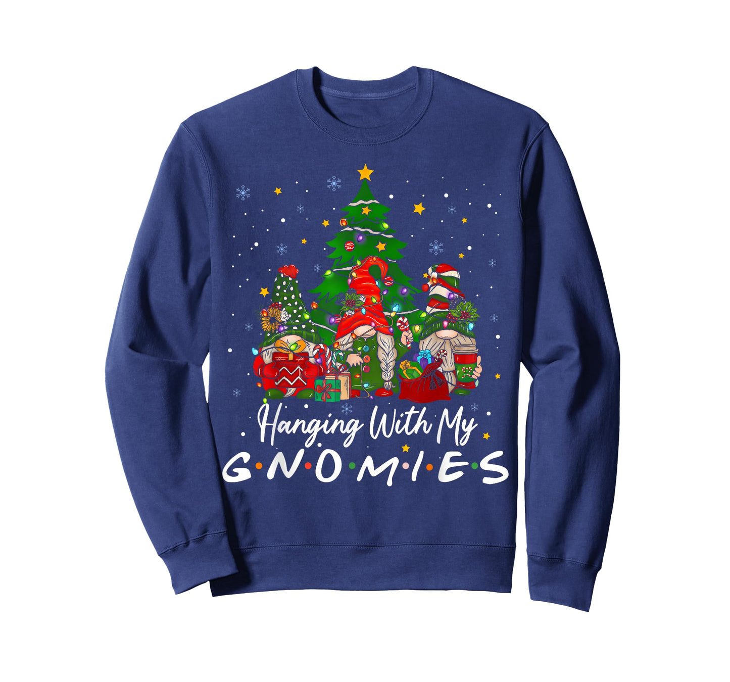Hanging with My Gnomies Funny Xmas Gnome Friend Christmas T-Shirt