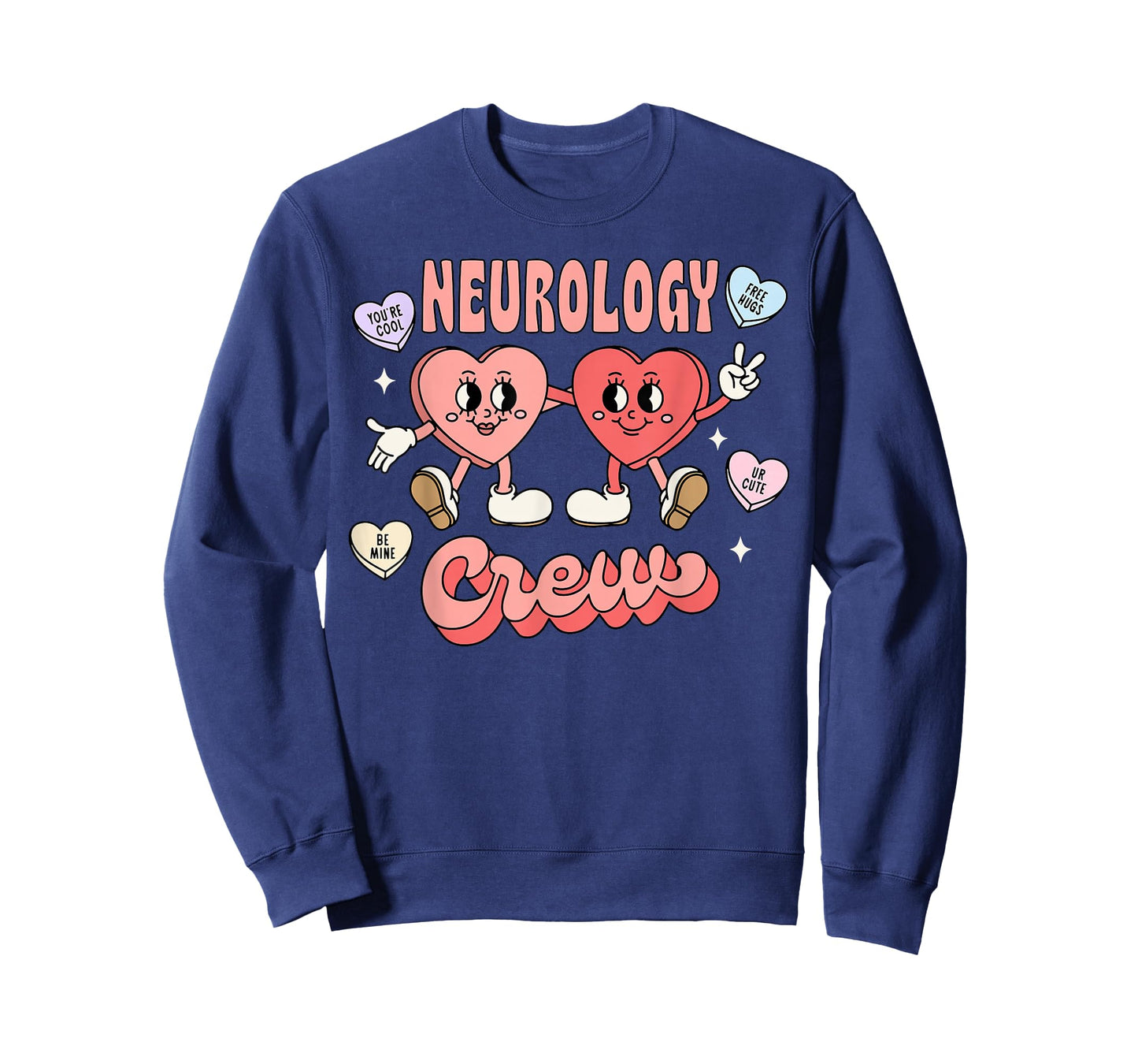 Neurology Crew Candy Heart Valentine Neuro Nurse Trauma ICU T-Shirt