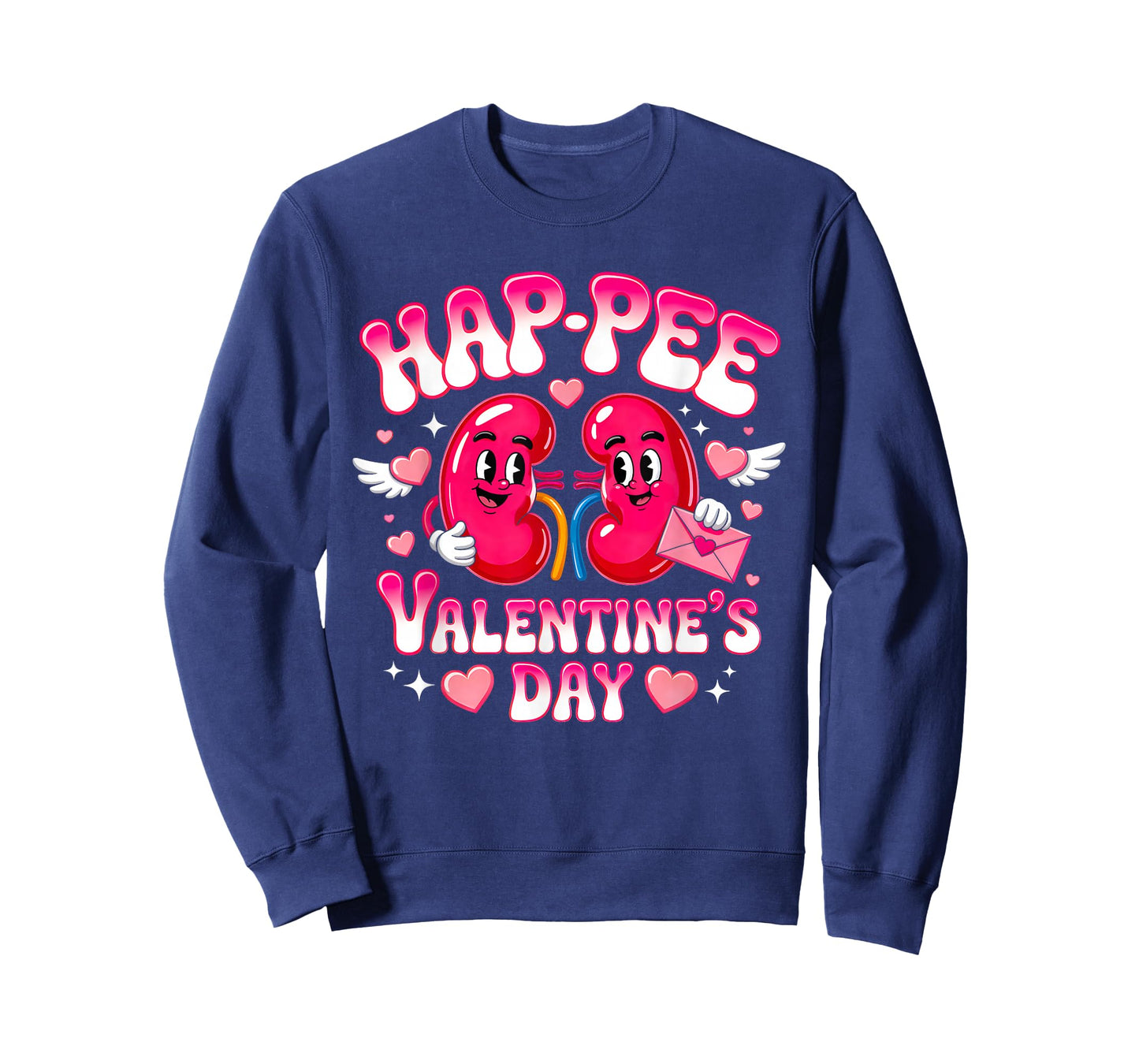 Funny Kidney Hap Pee Valentine Urology Nurse Dialysis Crew T-Shirt