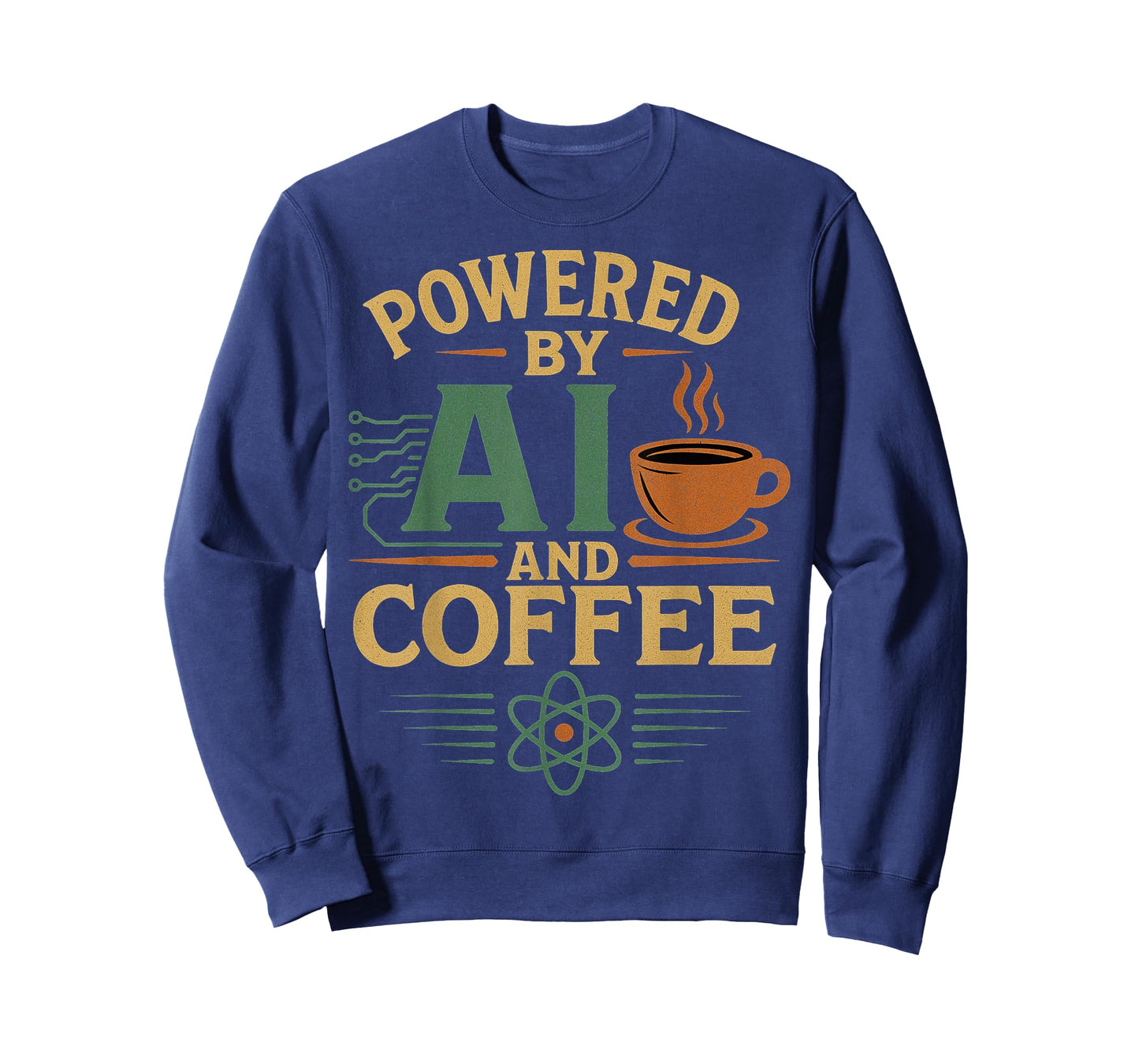 Powered by AI and Coffee Funny Programmer Geek AI Fan User T-Shirt