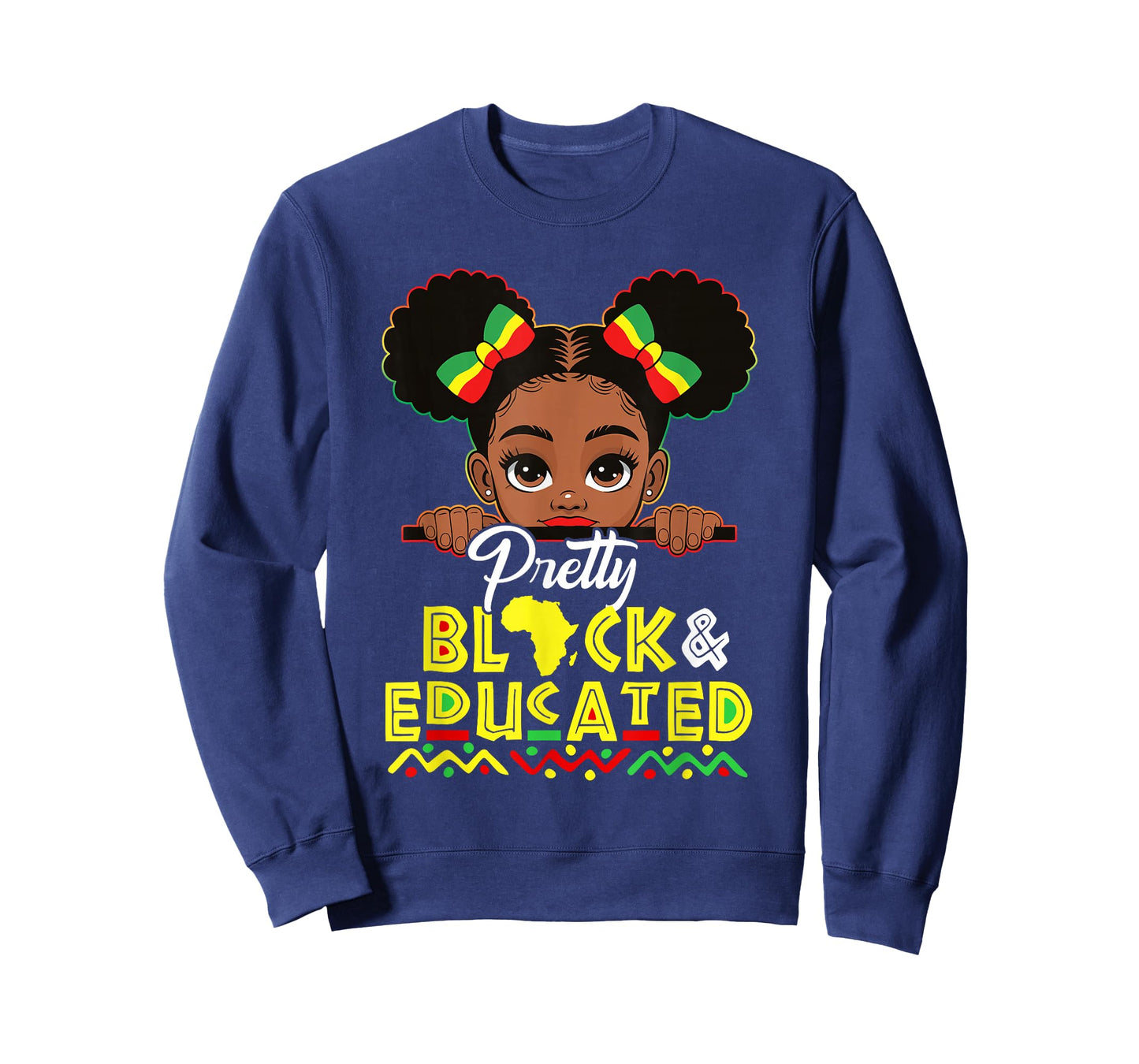 Black History Pretty Black Educated Afro Girl Kids Toddler T-Shirt