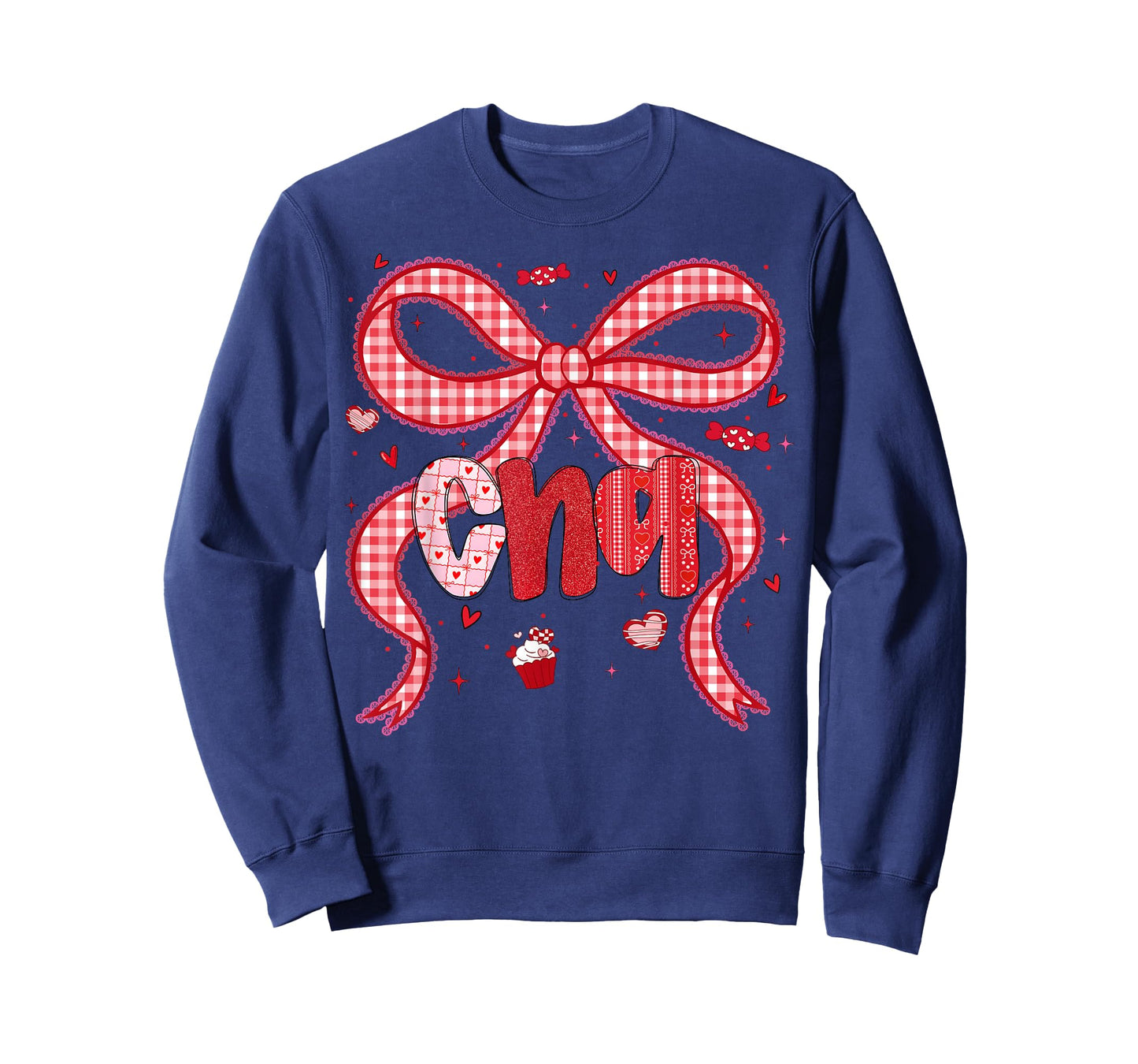 Valentine CNA Nurse Coquette Bow Stethoscope Girl Women T-Shirt
