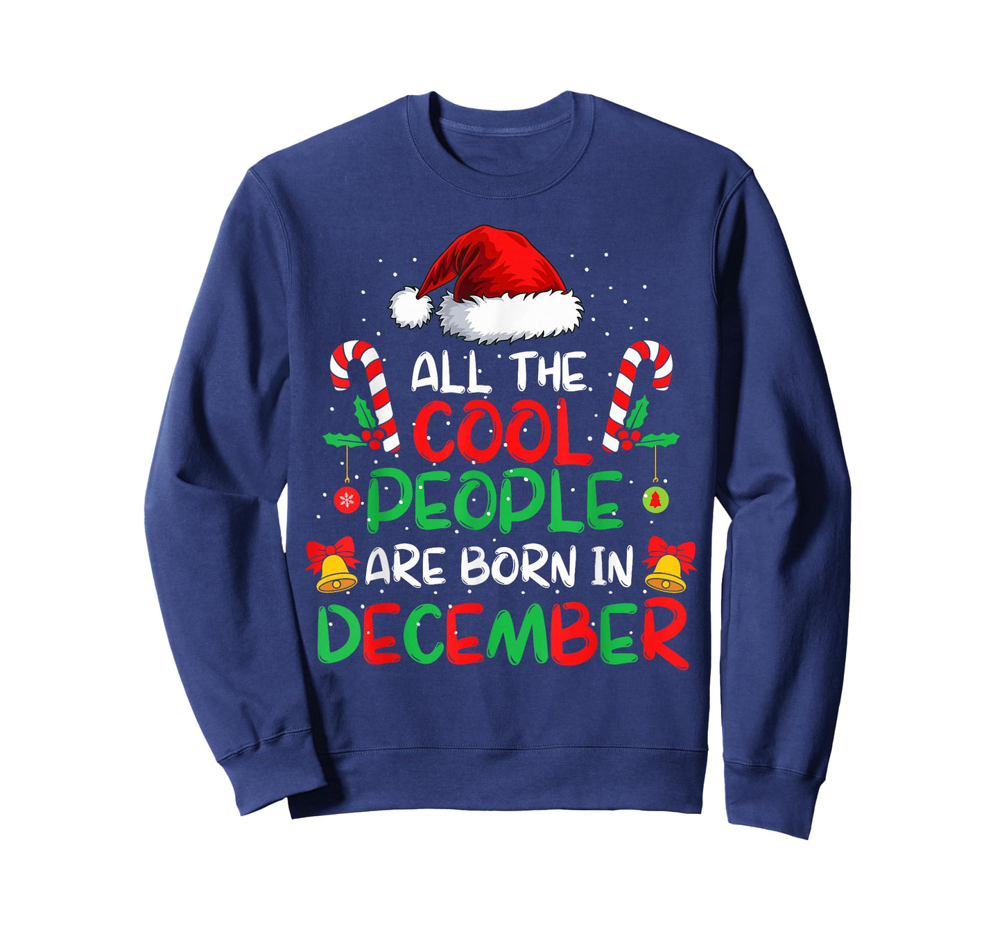 Cool People are Born in December Santa Hat Xmas Birthday T-Shirt