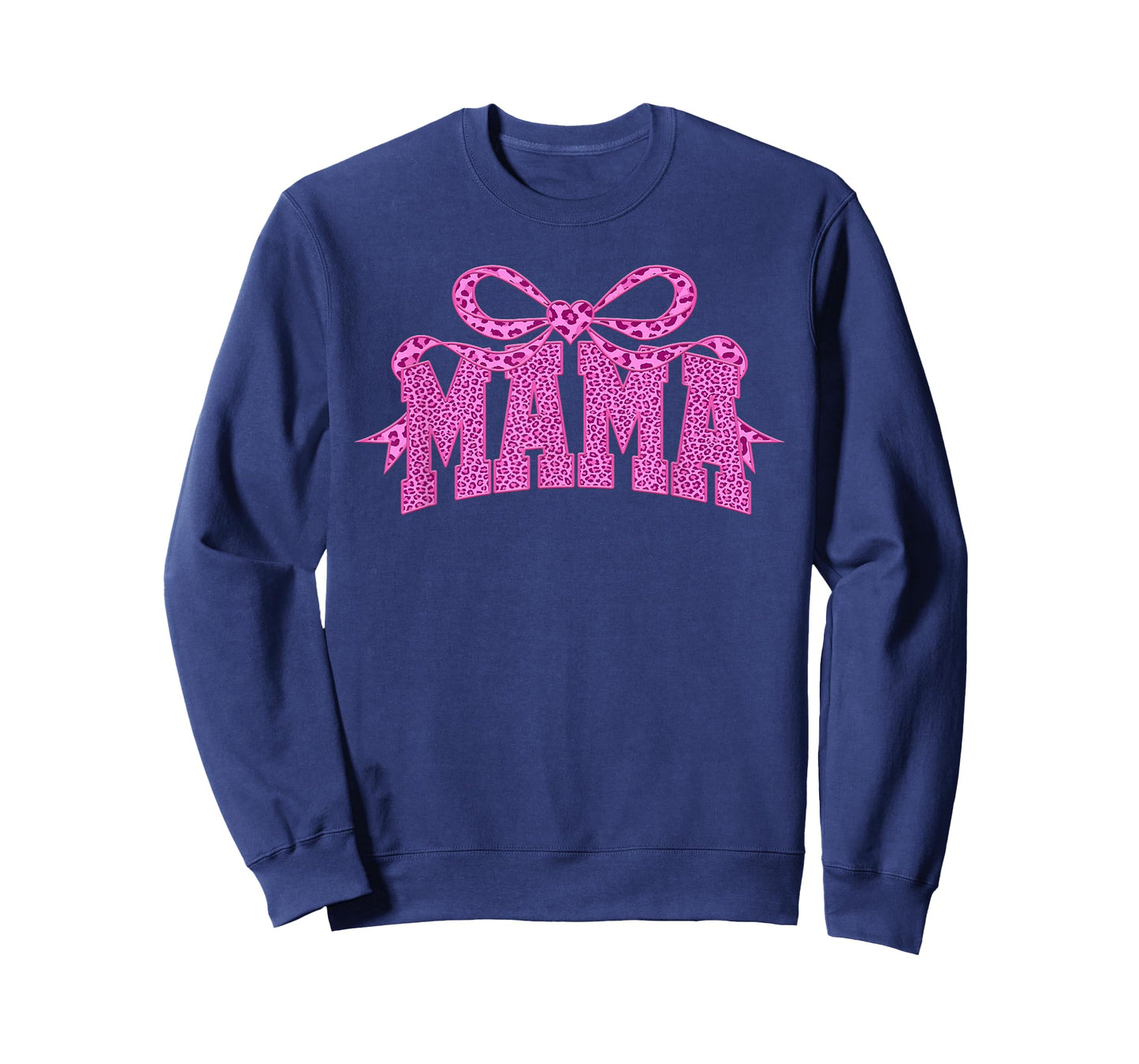 Mama Leopard Coquette Bow Pink Mother's Day Women Mom T-Shirt