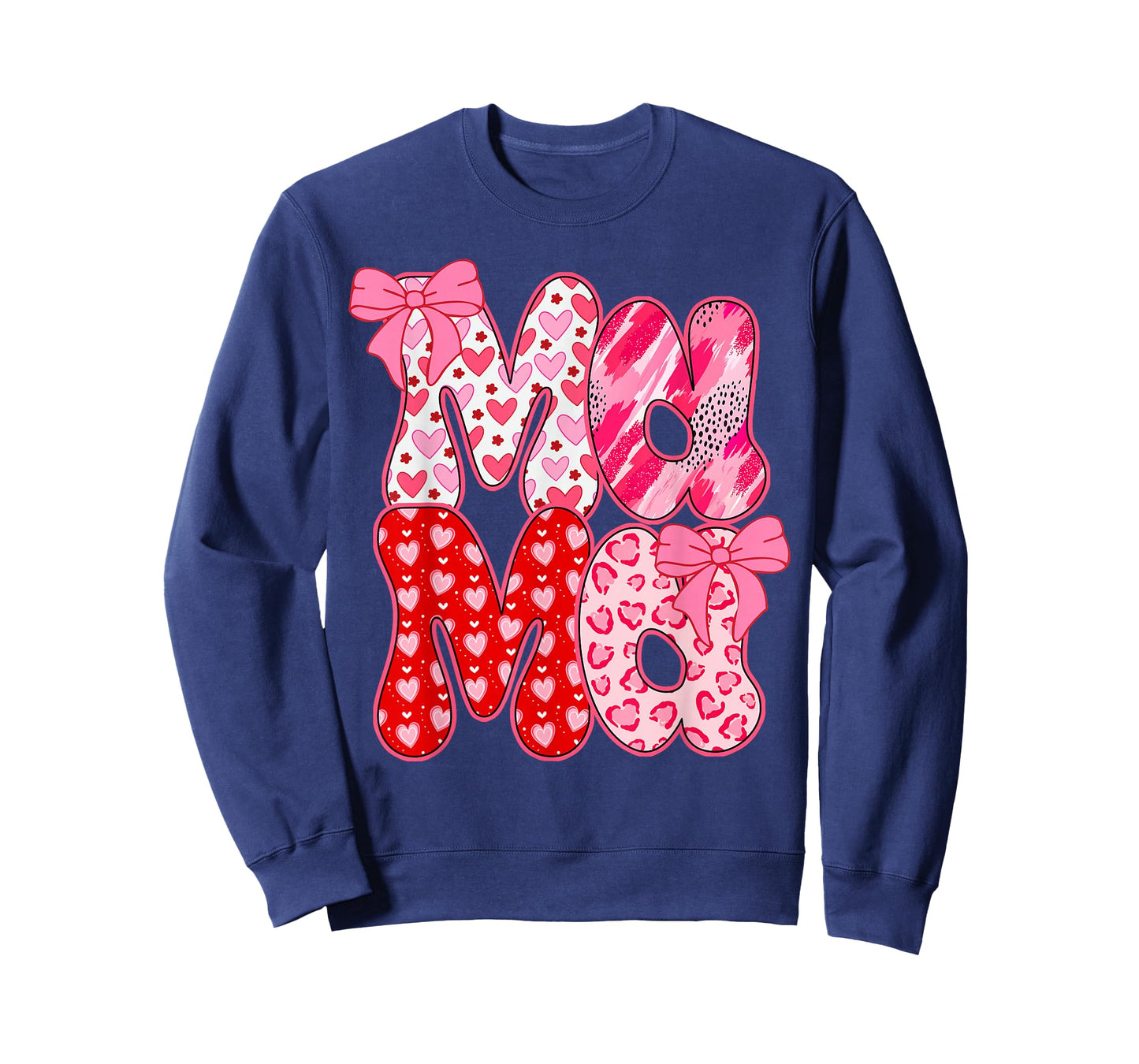 Mama Coquette Bow Leopard Mama Valentine Day Mother's Day T-Shirt