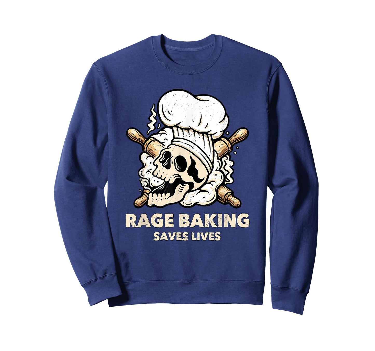 Rage Baking Saves Live Skull Funny Baker Cook Chef T-Shirt