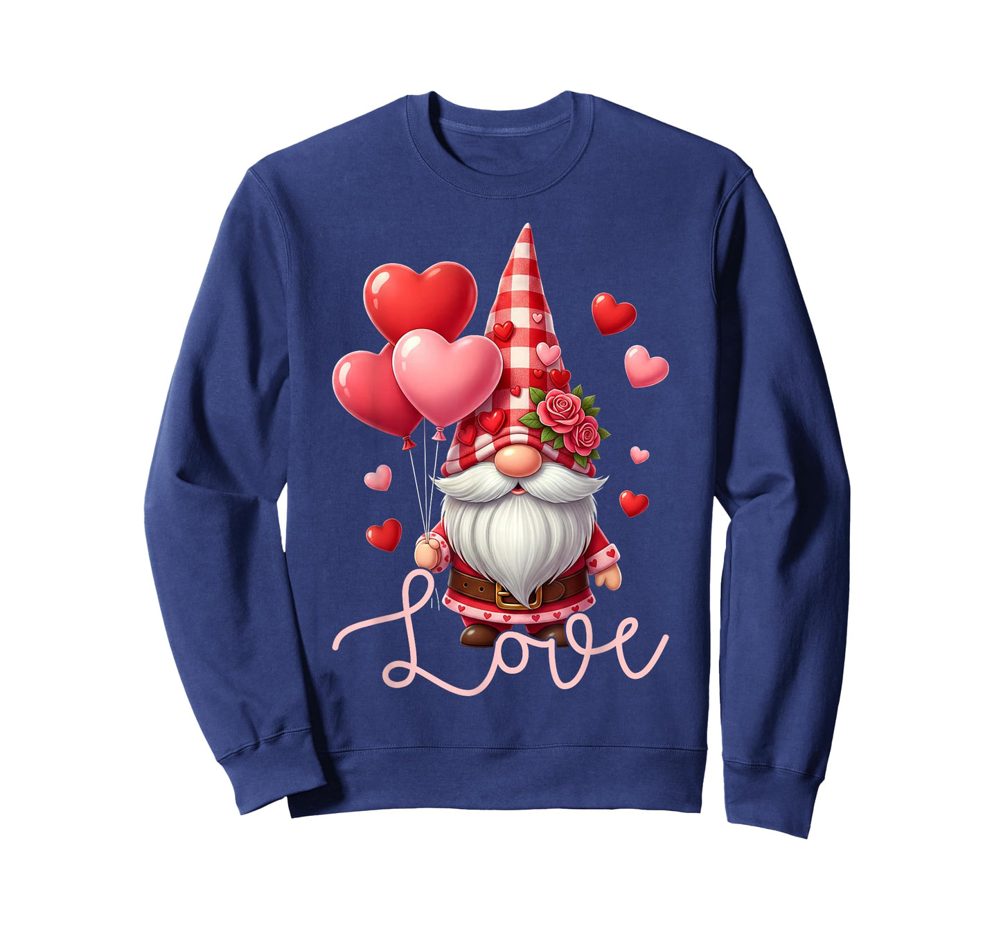 Love Valentines Gnomes Cute Red Hearts Gnome Women Girls T-Shirt