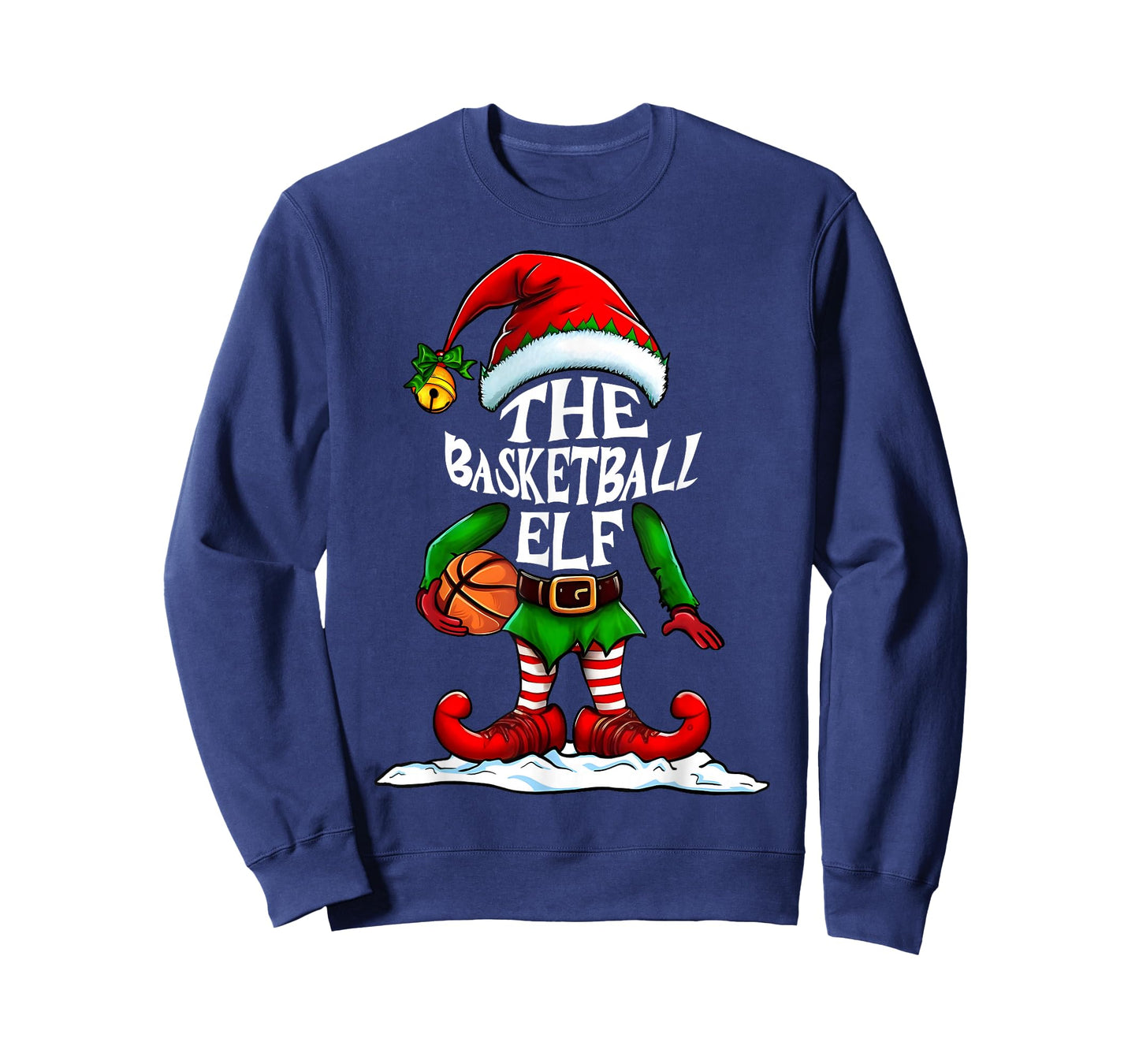 Basketball Elf Family Matching Christmas Holiday Sports T-Shirt