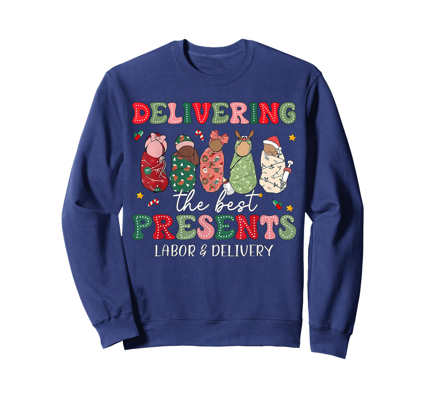 Delivering The Best Presents Labor Delivery Nurse Christmas T-Shirt