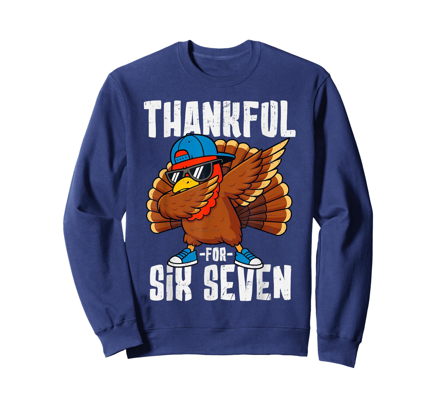 Thankful for Six Seven 67 Dab Turkey Gen Z Alpha Meme Slang T-Shirt