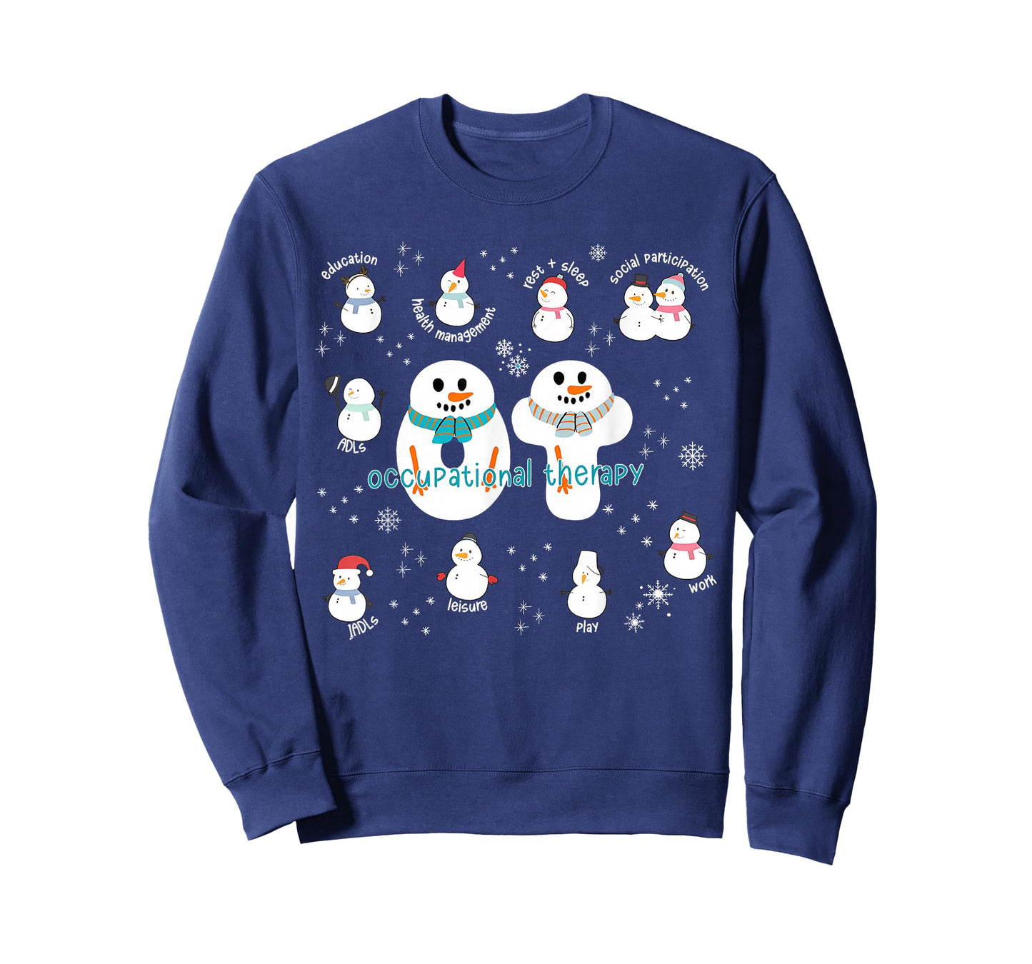 Occupational Therapy Christmas Snowman OT Therapist Xmas T-Shirt