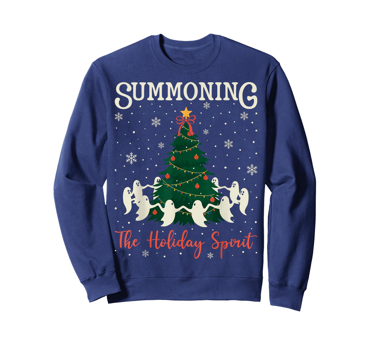 Dancing Ghost Christmas Funny Summoning The Holiday Spirit T-Shirt