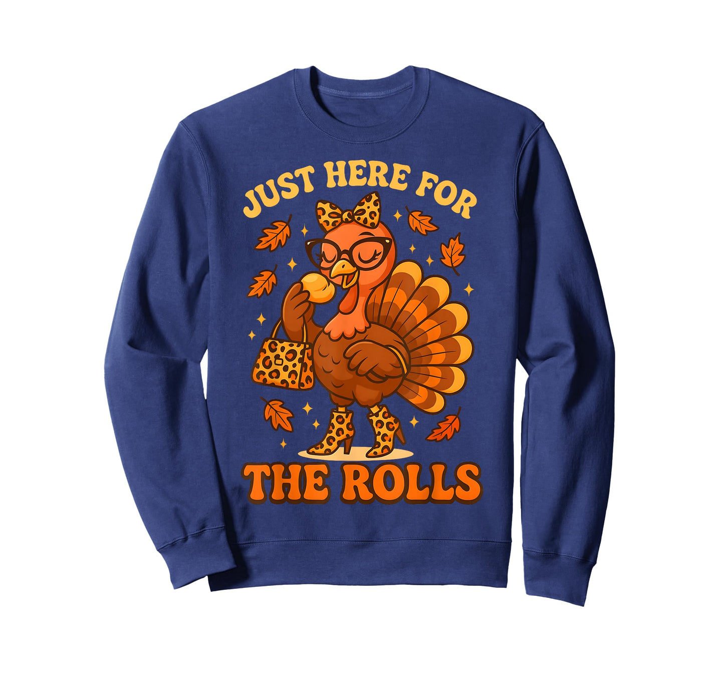 Leopard Bow Thanksgiving Rolls Coquette Turkey Day Girls T-Shirt