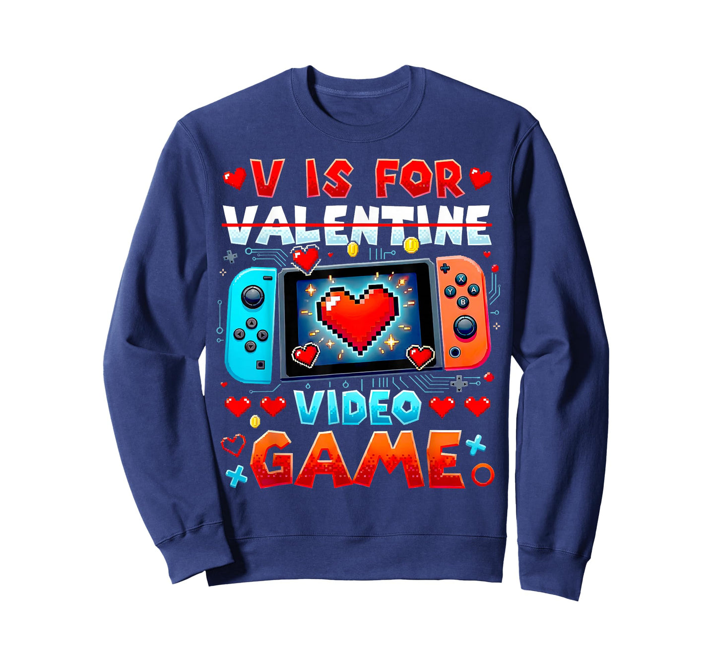 V is for Video Games Shirt Anti Valentine's Day Game Lover T-Shirt
